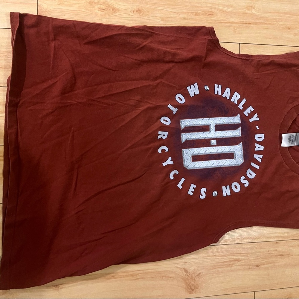 Harley-Davidson Red Sleeveless Top